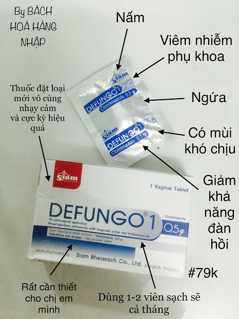 Thông Tin Chi Tiết Về Thuốc Đặt Phụ Khoa Defungo 1